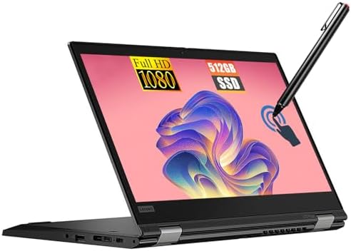 Lenovo ThinkPad L13 Yoga 2 in113.3 FHD Touchscreen Laptop, Core i5-10310 up to 4.4GHz, 16GB DDR4 RAM, 512GB SSD, Stylus Pen, WiFi, Win10 Pro (Renewed)