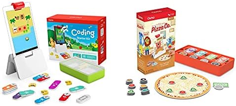 Osmo – Coding Starter Kit for Fire Tablet plus Pizza Co.- 3 Educational Learning Games -Ages 5-10+ – Learn to Code, Coding Basics & Coding Puzzles plus Communication Skills & Math (Fire Base Included)
